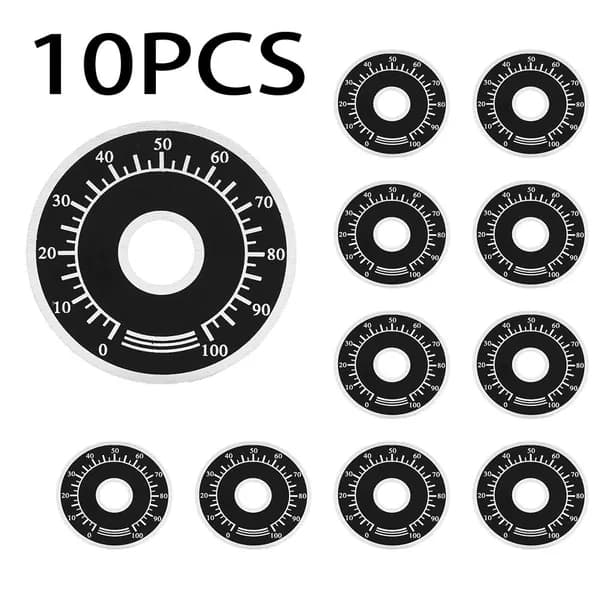 10шт Ручка потенциометра WTH118 цифровая шкала 0-100 WX112 RV24YN RV24YN20S