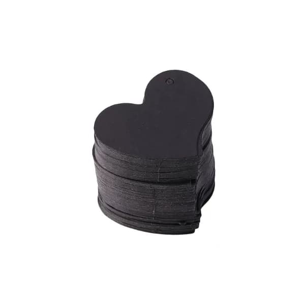 Сердечки из крафт-бумаги, Черный