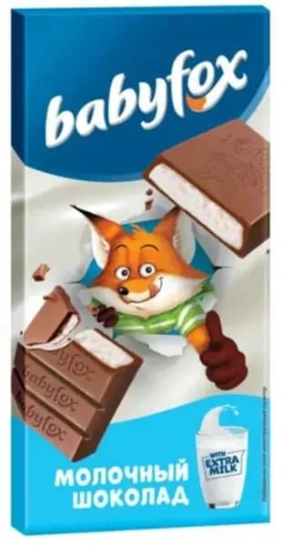 BabyFox Шоколад молочный, 90 гр.