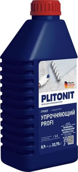 Грунт-концентрат 1:2 Плитонит Упрочняющий Профи 0,9л