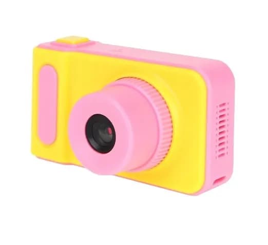 Детский цифровой фотоаппарат Kids Camera Summer Vacation (желтый), со встроенными играми