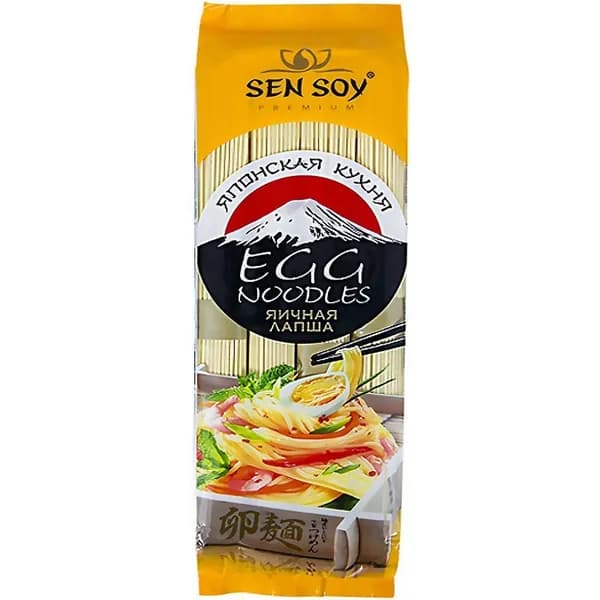 Макаронные изделия Sen Soy Egg Noodles Лапша яичная 300 г