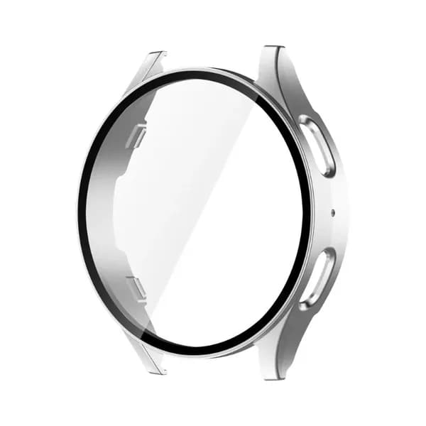 Стекло + чехол для Samsung Galaxy Watch 7 40 мм 44 мм Универсальная защитная пленка для экрана Жесткий чехол-бампер для ПК