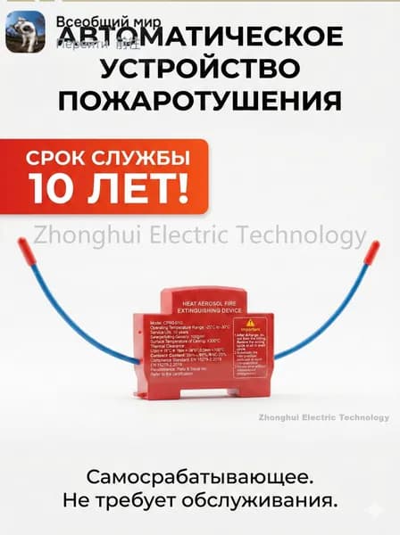 Огнетушитель аэрозольный в электрощит на DIN-рейку ORRO, автоматический самосрабатывающий, для дома и шкафа, 1-100 шт.