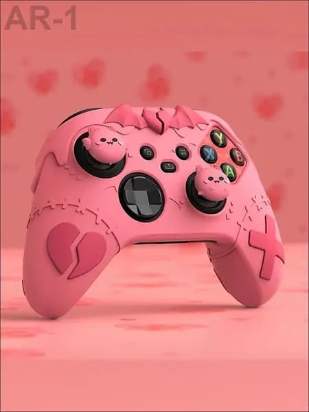Готический силиконовый чехол для геймпада Xbox Series X/S, персиково-розовый