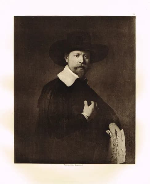 Портрет Мартена Лотена. Рембрандт Харменс ван Рейн. Гелиогравюра, 1897 год