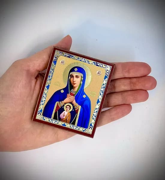 Маленькая Икона "Помощница в родах. 7*6 см.