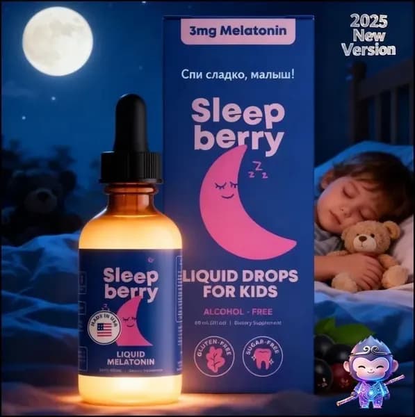 Эксклюзивный спрей Sleepberry Kids 3 мл, 30 мл для легкого пробуждения и сна CO893