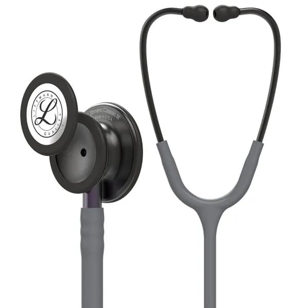 Стетоскоп Littmann Classic III Серый с дымчатой акустической головкой и фиолетовым стеблем, 69 см, 5873