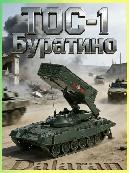 ТОС-1 Буратино советский тяжелый огнеметный комплекс 1/72 сборная модель без клея + наклейка российской армии от Dalaran