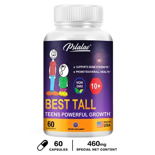 Pslalae BEST TALL Teens - это мощный стимулятор роста для подростков. Он разработан для укрепления костей и обеспечивает особую поддержку роста и развития подростков в возрасте 10 лет и старше.