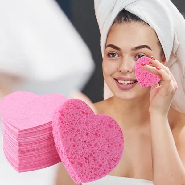 Спонжи для умывания и снятия макияжа из целлюлозы, 5шт