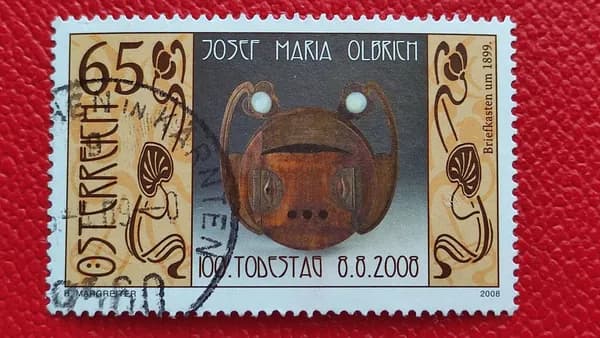 Марки Австрия 2008. Серия: "100-летие со дня смерти Йозефа Марии Ольбриха". Гашение - См фото