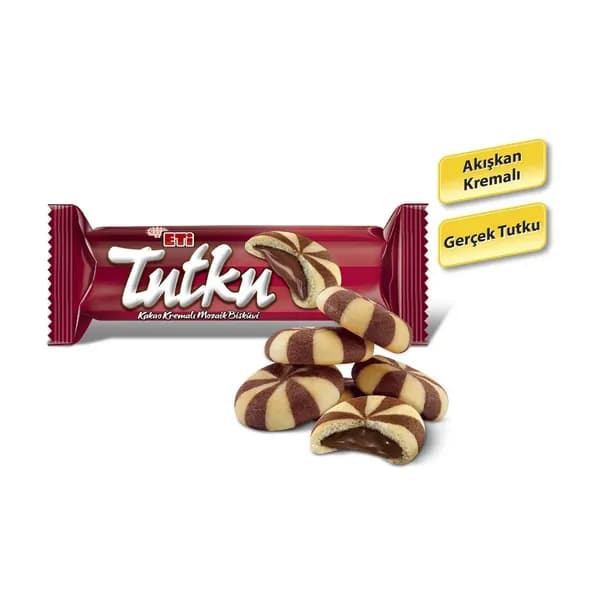 Eti Tutku Cocoa Cream Mosaic Biscuits 100g - Печенье