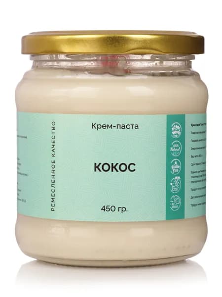 Паста кокосовая без сахара 450 грамм, урбеч из кокоса, BAYTLER