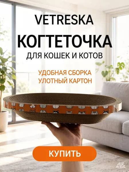 Эксклюзивная лежанка и когтеточка из картона