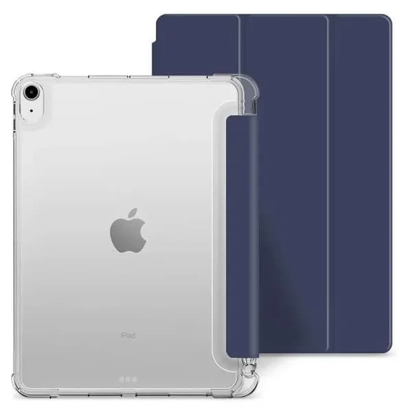Чехол для iPad Air 11 M3 (2025), Air 11 M2 (2024), Air 5 (2022), Air 4 (2020) Тройное Сложение Clear Case Dark Blue