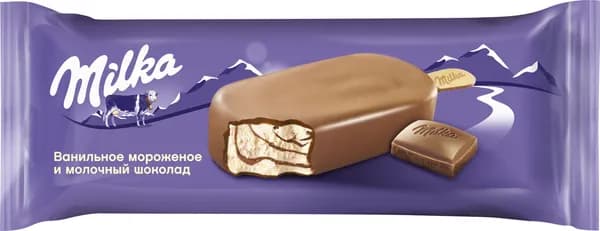 Мороженое Эскимо Ванильное в молочном шоколаде 90 мл Milka