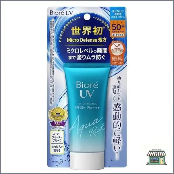 КAO Солнцезащитная флюид эссенция BIORE UV Aqua Rich SPF50+ водостойкая, туба 50мл