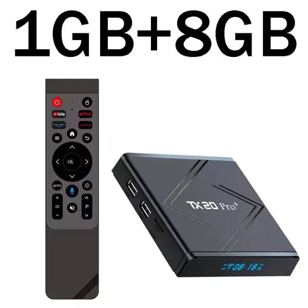 ТВ-приставка TX20 Pro+, Android, чип Allwinner H313, декодирование 24K Ultra HD, двухдиапазонный WiFi, Bluetooth-пульт с голосовым управлением