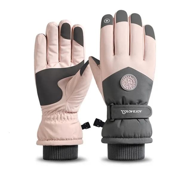 Лыжные перчатки с утолщенным сенсорным экраном-SK15 pink