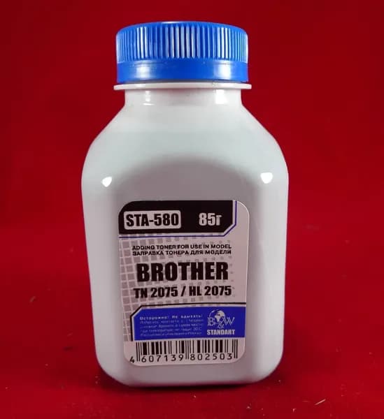 Тонер BW для Brother 2075 - тонер (STA580) 85 гр, черный