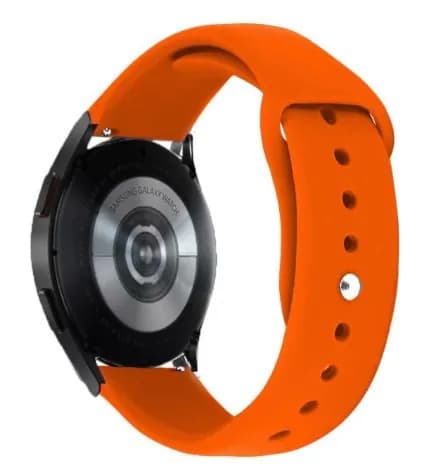 Универсальный силиконовый ремешок для Samsung Galaxy Watch, Gear Sport, Huawei Watch, Honor, Xiaomi Amazfit и Garmin(Silikone Strap) Sport Band / ремешок для ФИТНЕС-ЧАСОВ / ремешок для СМАРТ-ЧАСОВ / ШИРИНА 20 мм / ОРАНЖЕВЫЙ.
