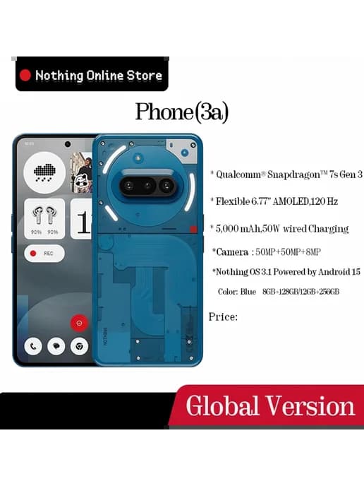 Смартфон NOTHING Phone (3a), 12 256ГБ