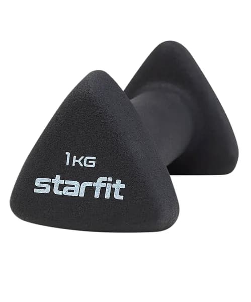 Гантель неопреновая для спорта и фитнеса STARFIT 1 кг 1 шт