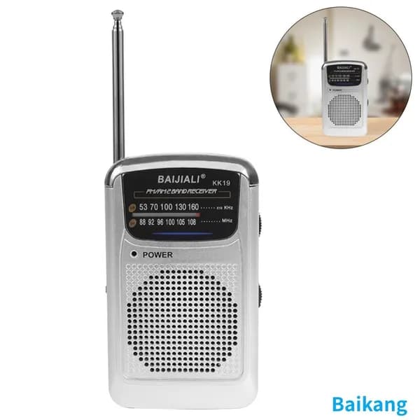 FM/AM-радиоприёмник портативный с аналоговой настройкой и встроенным динамиком