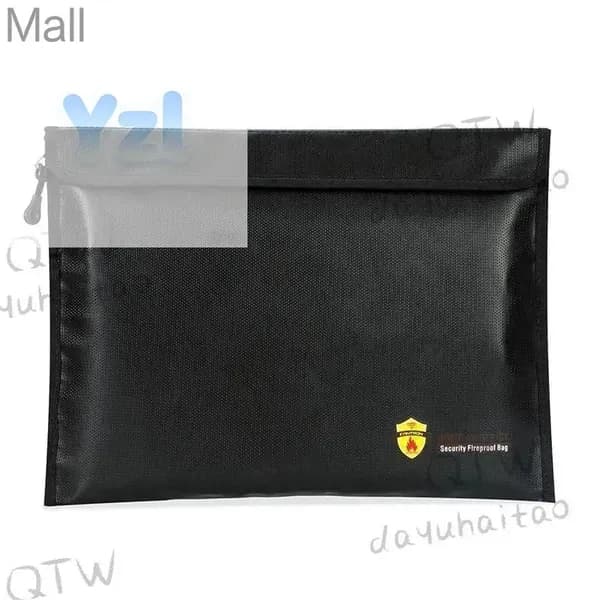Огнестойкая папка для денег, документов для сейфа, 34x24 см Черная