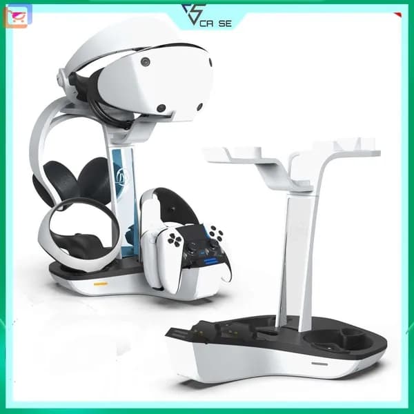 Эксклюзивное зарядное устройство для контроллеров PlayStation 5 и PS VR2, совместимое с геймпадами, подставками для гарнитуры и премиальной базой