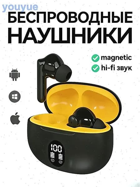 Наушники беспроводные с микрофоном 985B, Bluetooth, USB Type-C, черный