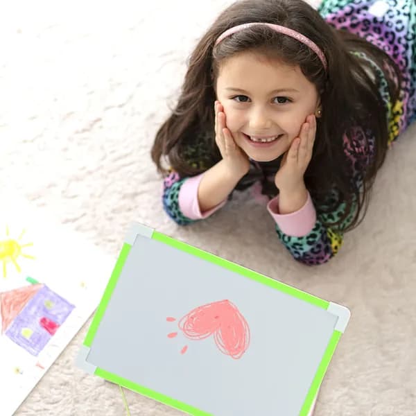 Магнитная стираемая доска из пвх для детей с двойной поверхностью и крепежом