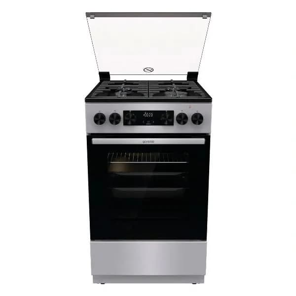 Плита комбинированная Gorenje GK5C41SF, 50 см, 4 конфорки, 70 л, конвекция, серый