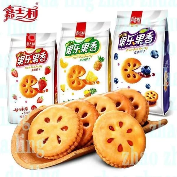 85 г (с клубничным вкусом) - Мини-печенье-сэндвич с джемом Jia Shi Li Fruit Joysuxia