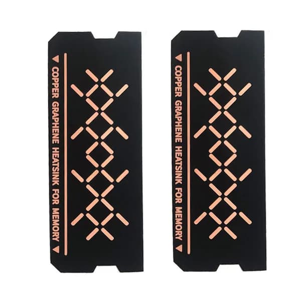 Охлаждающая накладка для ОЗУ DDR5/DDR4/DDR3, графен + медь, толщина 0,2 мм