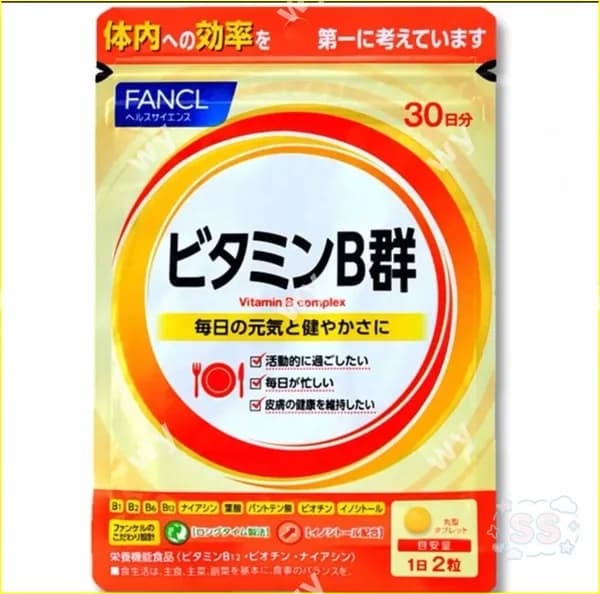 Качественный японский комплекс мультивитаминов группы B от FANCL, 60 капсул SS105