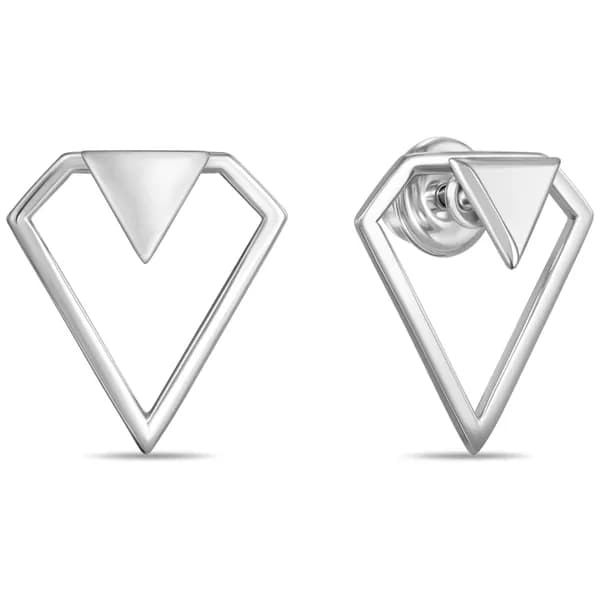 Серьги пусеты из серебра 925 пробы MIUZ Diamonds