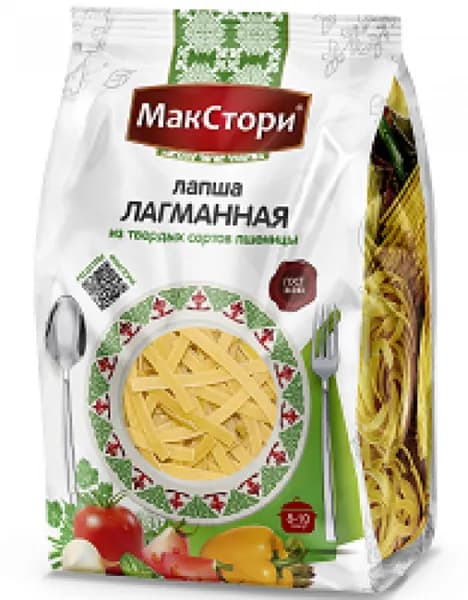 Лапша Лагманная МакСтори из твердых сортов пшеницы 200гр - 1 шт