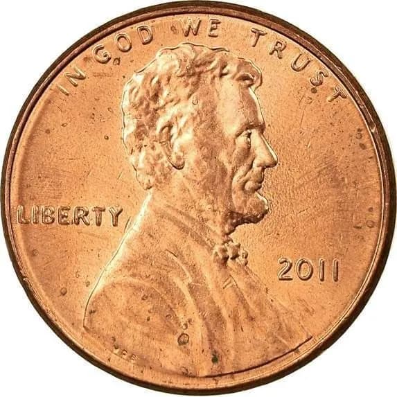 1 цент, 2011 год (без отметки монетного двора). США