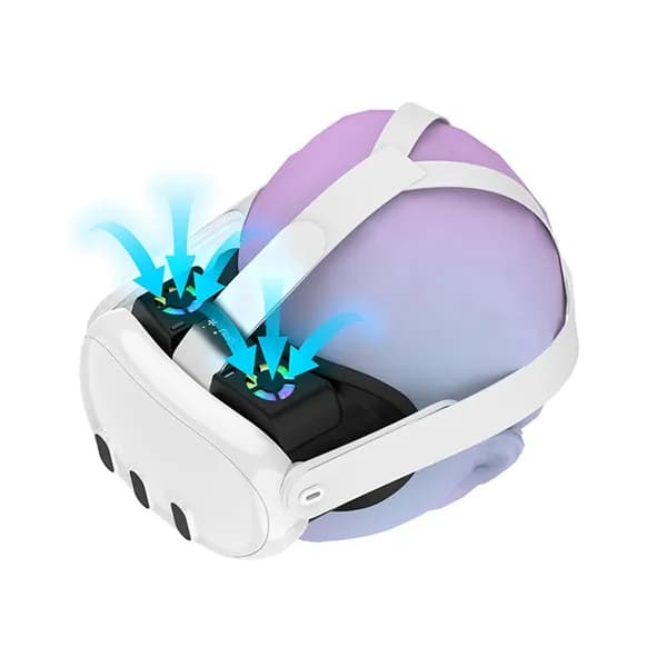Кулер с маской и RGB для Meta/Oculus Quest 3 VR-шлема охлаждение антиблик подсветка
