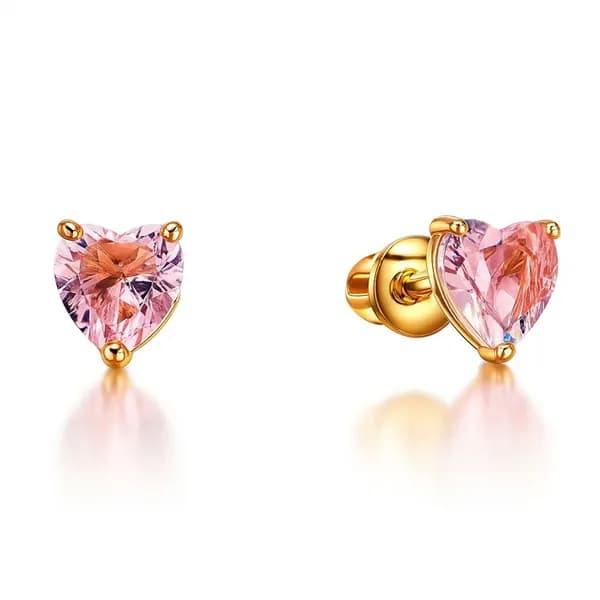 Серьги женские с фианитами из красного золота 375 пробы 585GOLD