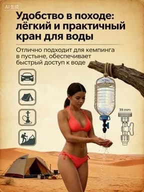 Кран-рукомойник для всех типов ПЭТ-бутылок комфортная гигиена в походе и на кальяне