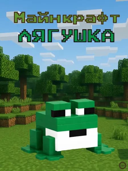 Фигурка лягушка Майнкрафт Frog 3D печать PETG, декоративная модель для конструктора