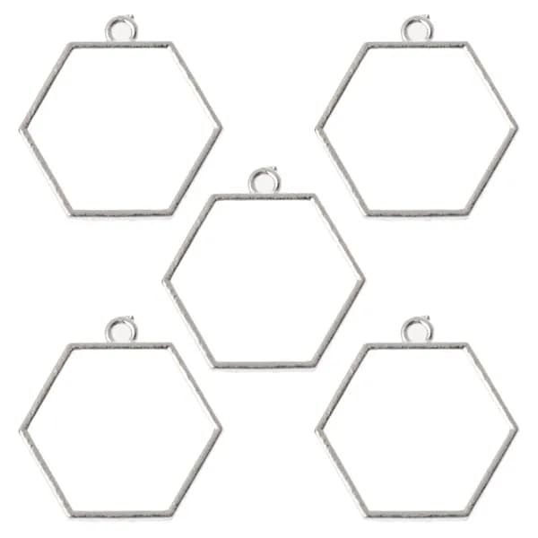 5pcs Полая рама открыть заднюю часть подвеска для ультрафиолетовой смолы.