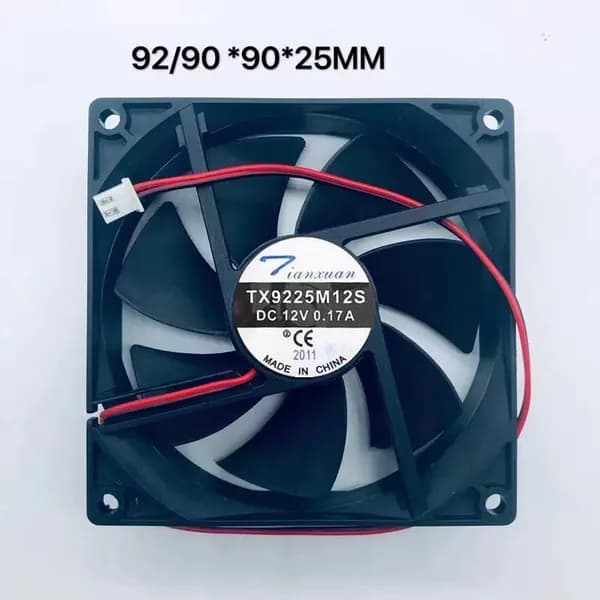 TX9225M12S 12V 0.17A 9CM 9025 2-проводной вентилятор охлаждения для холодильника