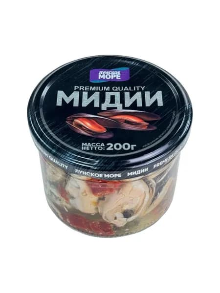 Мидии гигантские в масле с копченой паприкой Premium, Лунское море , 200 г