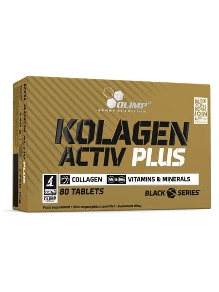 Коллаген с витамином С для суставов, связок Olimp Kolagen Activ Plus таблетки, леденцы 80 шт, цитрус
