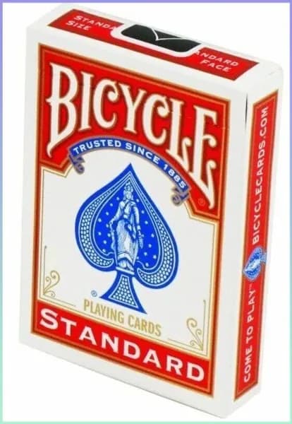 Карты Bicycle Rider Back Standart 54 шт., красная рубашка